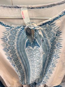 White &amp; Blue Kaftan 💙🤍