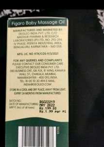 Figaro Baby Massage oil