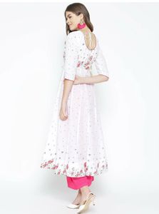 Beautiful White Floral Ethnic Gown
