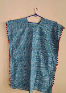 Boho Kaftan Dress with Pompom T