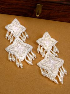 Boho Pearl Bead Embellished earring.