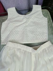 Elegant White Embroidered Outfit