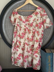 Floral Print Tiered Mini Dress
