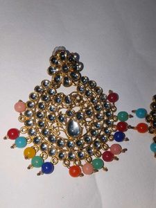 Vibrant Kundan Stud Earrings