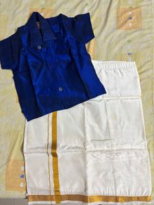 Boys' Blue Ethnic Set