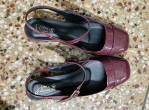 Chic Burgundy Mary Jane Heels
