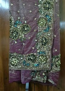 Embellished Net Saree