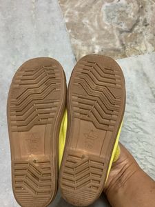 Yellow Canvas Mary Jane Shoes