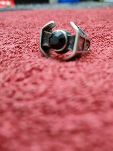 Statement Ring with Black Stone