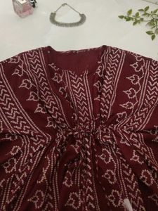 Maroon Printed Kaftan Kurta🌹✨