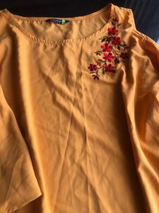 Yellow Polyester Top