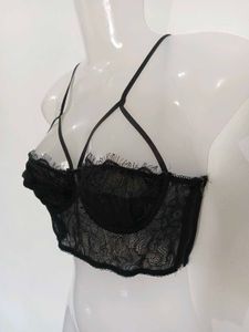 Lace Bralette with Strappy Detail