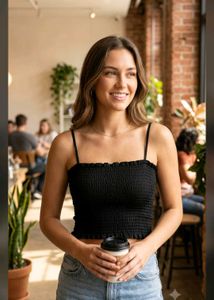 Smocked Cami Crop Top