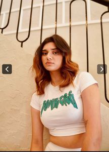 BONKERS CORNER white crop top