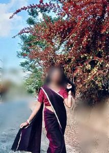 Elegant maroon Velvet Saree specially for girls