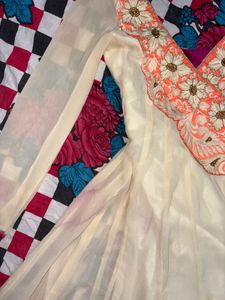 Elegant Cream Anarkali Suit with Churidar