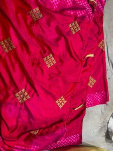 Pink Embroidered Saree