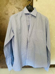 Men's Formal Shirt - Blue Checkered