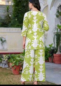 Lime Green Printed Co-ord Set
