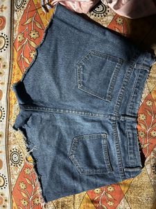 Distressed Denim Shorts