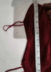Very Awesome And Fancy Crop Velvet Top
