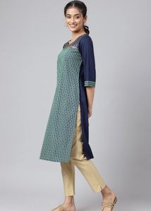 Elegant Printed Straight Kurta set