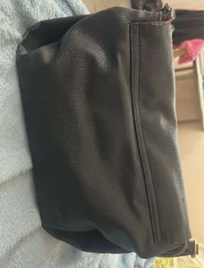 H&amp;M Chic Black Faux Leather Crossbody Bag