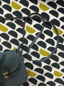 Stylish Blue Suede Crossbody Bag