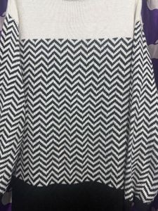 Chevron Pattern Knit Dress