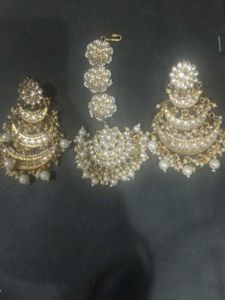 Tiered Patchwork Maxi Kurta with erring Maan tika