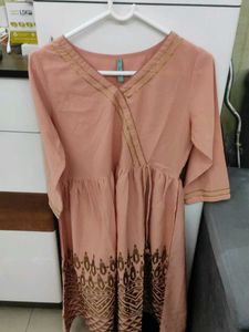Sale! Peach Printed Kurta Set