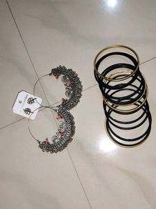 Boho Hoop Earrings & Bangle Set[ Buy 1 product]