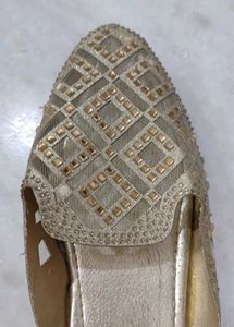 Embellished Gold  lady's flats