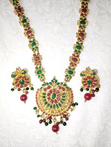 1gm  Gold plated Jadau Kundan Set