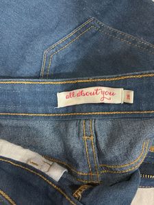 Blue Denim High-Waist Mom Fit Jeans