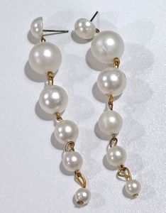 Pearl Long Drop Moti Earrings