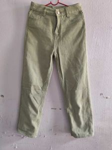 Green Straight Leg Jeans