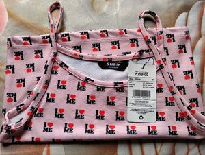 Pink 'I Love Me' Graphic Cami Top