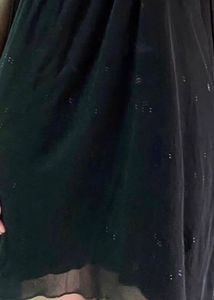 Black Dress with Floral Detail