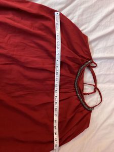 Wildest Dreams: Red Beaded Flowy Maxi Dress