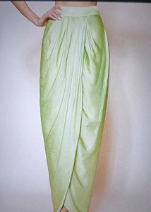 Olive Green Dhoti Style Skirt
