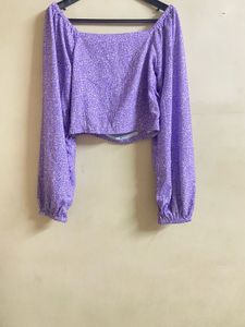 Purple Long Sleeve Top .size- S