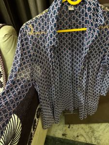 Patterned Button-Down Shirt