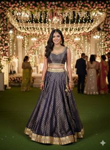 Navy Blue Lehenga Choli