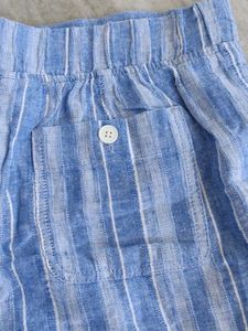 Striped Linen  Shorts