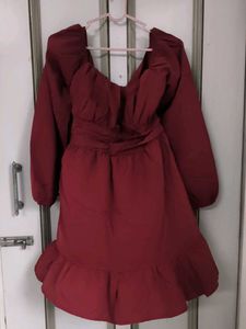 Maroon Mini Dress