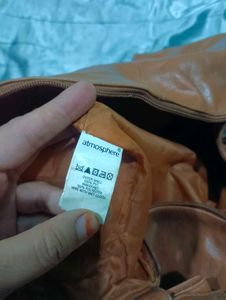 Chic Brown Faux Leather Hobo Bag