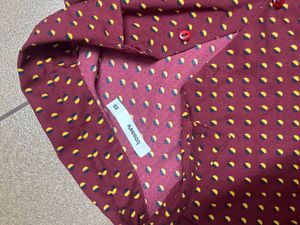 Chic Geometric Print Button-Up Blouse
