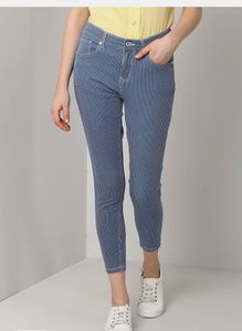 Striped Denim Jeans