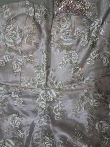 Elegant Floral Embroidered Gown